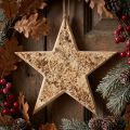 Wooden stars decorative decorative hanger rustic decorative wood Ø20cm | Floristik24.co.uk