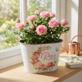 Planter, decorative pot roses, flower bowl L19cm H12.5cm | Floristik24.co.uk