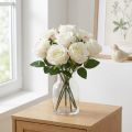 Artificial roses in bunch white 30cm 8 pcs | Floristik24.co.uk