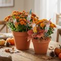 Dwarf with flower Wooden decoration Flower stakes 4×10.5cm 12pcs | Floristik24.co.uk