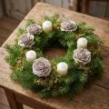 Cedar cones cut like rose