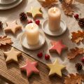 Scatter decoration wooden stars stars mango wood apricot yellow 5cm 12 pcs | Floristik24.co.uk