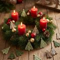 Christmas Tree with Star Green Scatter Wood 3×4.5cm 72pcs | Floristik24.co.uk