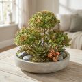 Mini succulent artificial green artificial plant with stem H23cm | Floristik24.co.uk
