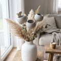 Dried flowers decoration bell cups on a stick grey 37cm 3 pcs | Floristik24.co.uk