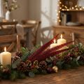 Pheasant Feathers Red Real Feathers Decoration Wine Red 35-45cm 9 Pcs | Floristik24.co.uk