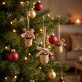 Christmas Decoration Acorn Wooden Christmas Pendant 5cm 12 Pcs | Floristik24.co.uk
