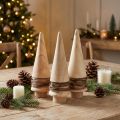 Mini Christmas Tree Wooden Decoration Natural Table Decoration H13.5cm 3 pcs | Floristik24.co.uk
