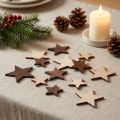 Decoration Stars Christmas Natural Brown Ø3.5–5.5cm 48 pcs | Floristik24.co.uk