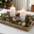 Whitened pine cones, small