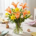 Decorative Feathers Orange Bird Feathers on Stick 36cm 12 Pcs | Floristik24.co.uk