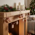 Garland Christmas Gifts and Stars Red Natural Green 100cm 2pcs | Floristik24.co.uk