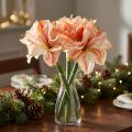 Artificial Amaryllis Artificial Flowers White Red Orange Amaryllis 40cm 3pcs | Floristik24.co.uk