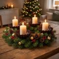 Candle holder vintage cake tin dark brown Ø11.5cm 4pcs | Floristik24.co.uk