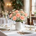Foam Rose Ø 6cm salmon pink 27 pcs | Floristik24.co.uk