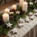 Coconut Star Decoration Coconut Stars White Washed 5cm 30 pcs | Floristik24.co.uk