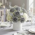 Foam-Rose Ø6cm Grey 27 pcs | Floristik24.co.uk