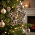 Star for hanging, Christmas decoration, white, glitter, Ø15cm | Floristik24.co.uk
