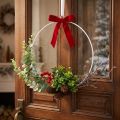 Decorative wreath eucalyptus, berries and cones artificial Ø30cm | Floristik24.co.uk