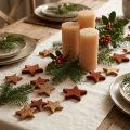 Scatter Decoration Christmas Stars Brown/Orange Ø4/5cm 40 Pcs | Floristik24.co.uk