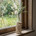 Deco bottle glass glass bottle decoration braided Ø9.5cm H31cm | Floristik24.co.uk