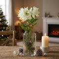 Christmas Rose Artificial Snow Rose Decoration Silk Flowers 36cm | Floristik24.co.uk