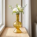 Mini vase yellow glass vase flower vase glass Ø8cm H16.5cm | Floristik24.co.uk