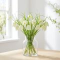 Checkered lilies Fritillaria artificial white, green 40cm 12 pcs | Floristik24.co.uk