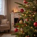 Decorative Christmas Stars, Glitter Red, 18cm, 8 Pieces - Christmas Tree Ornaments and Window Decorations | Floristik24.co.uk