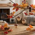 Acorn for hanging decoration autumn natural/brown 5.3x3.5cm 12 pieces | Floristik24.co.uk