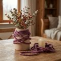 Wool felt decorative cord felt wick thread Berry L7m set of 2 pieces | Floristik24.co.uk