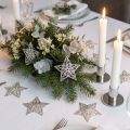 Metal star silver 6cm 20 pcs | Floristik24.co.uk