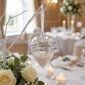 Glass heart for filling hanging decoration 7cm x 10cm clear 2pcs | Floristik24.co.uk