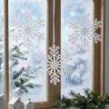Snowflake decoration ice crystal for hanging 18×20cm 4pcs | Floristik24.co.uk