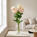 Artificial flowers Eustoma Lisianthus pink cream 52cm 5 pcs | Floristik24.co.uk