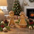 Christmas decoration gingerbread man &amp; woman ceramic 16cm set of 2 pieces | Floristik24.co.uk