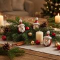 Ceramic Santa Claus figure, red, 7cm – Festive Christmas decoration – 6 pieces | Floristik24.co.uk