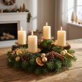 Candle holder for sticking gold antique look for pillar candles Ø11cm 4pcs | Floristik24.co.uk