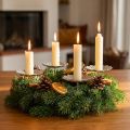 Vintage candle holder grey for sticking Ø11cm H8.5cm 4pcs | Floristik24.co.uk
