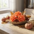 Foam Roses Orange Ø15cm 4 pcs | Floristik24.co.uk