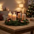 Set of 4 Gold Metal Advent Candle Pins with Numbers 1 to 4, 4cm | Floristik24.co.uk