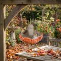 Bird decoration autumn for hanging mushroom with 2 birds Ø20cm H15cm | Floristik24.co.uk