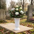 Vase Lilia white Ø23cm 1 pc | Floristik24.co.uk