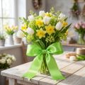 Gift and decoration ribbon 40mm x 50m light green | Floristik24.co.uk
