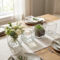 Clear Glass Cube Planters 12cm x 12cm x 12cm Set of 6 | Floristik24.co.uk