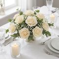 Foam roses Vanilla Artificial roses Ø6cm 27 pcs | Floristik24.co.uk