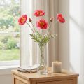 Poppies Artificial Pink Artificial Flowers Ø6–7cm L78cm 3pcs | Floristik24.co.uk