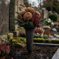 Grave vase anthracite 40cm | Floristik24.co.uk