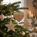 Christmas decoration star / heart / tree, wooden pendant, Advent decoration H10/12.5cm 3pcs | Floristik24.co.uk