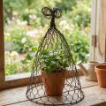 Wire hood, decorative bell, trellis made of metal Brown H25cm Ø16cm | Floristik24.co.uk
